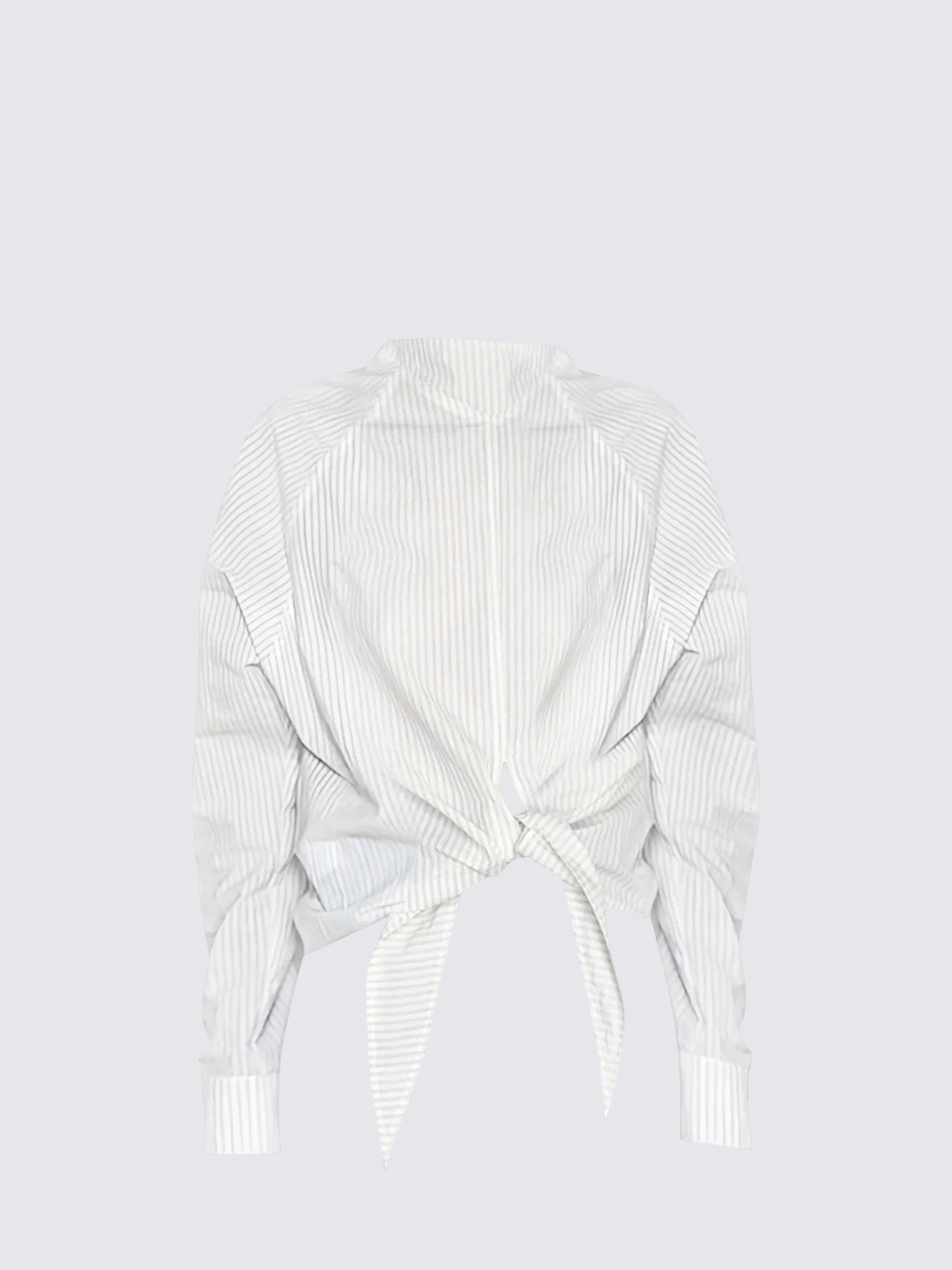 Stripe Tie Raglan Shirt Women