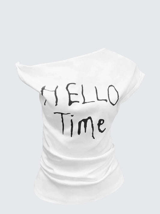 American Sweet & Spicy Asymmetric Knot T-Shirt