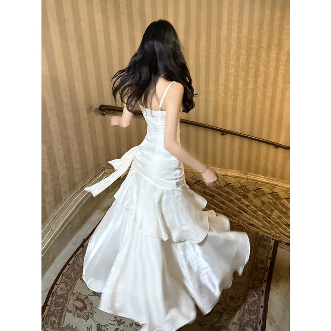 Mermaid Ruffle High-End Halter Gown Dress