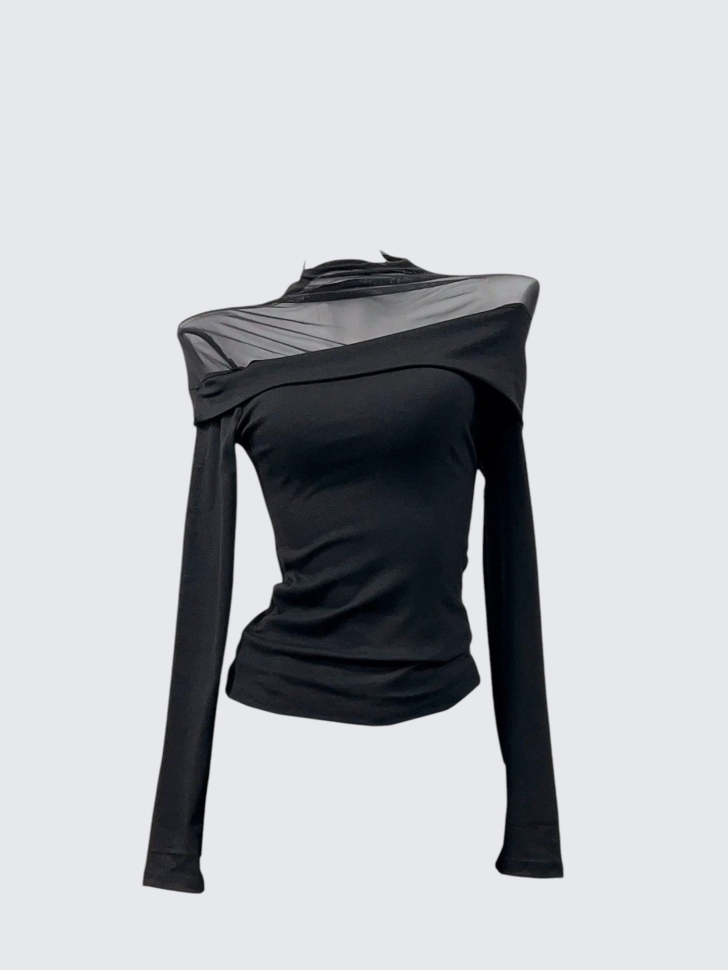 Black Sexy Long Sleeve Tee Women