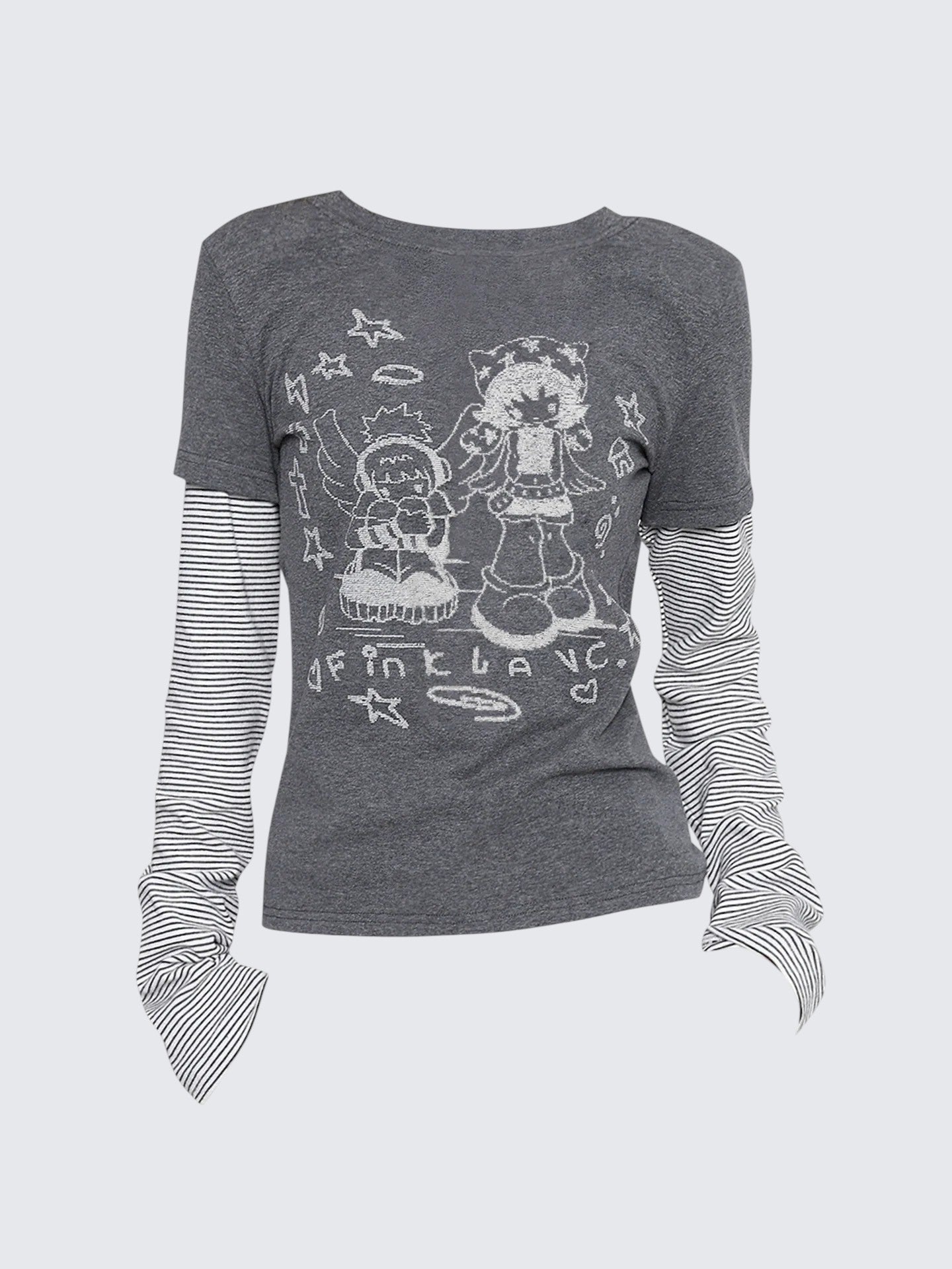 American Vintage Striped Fake Two-Piece Tee