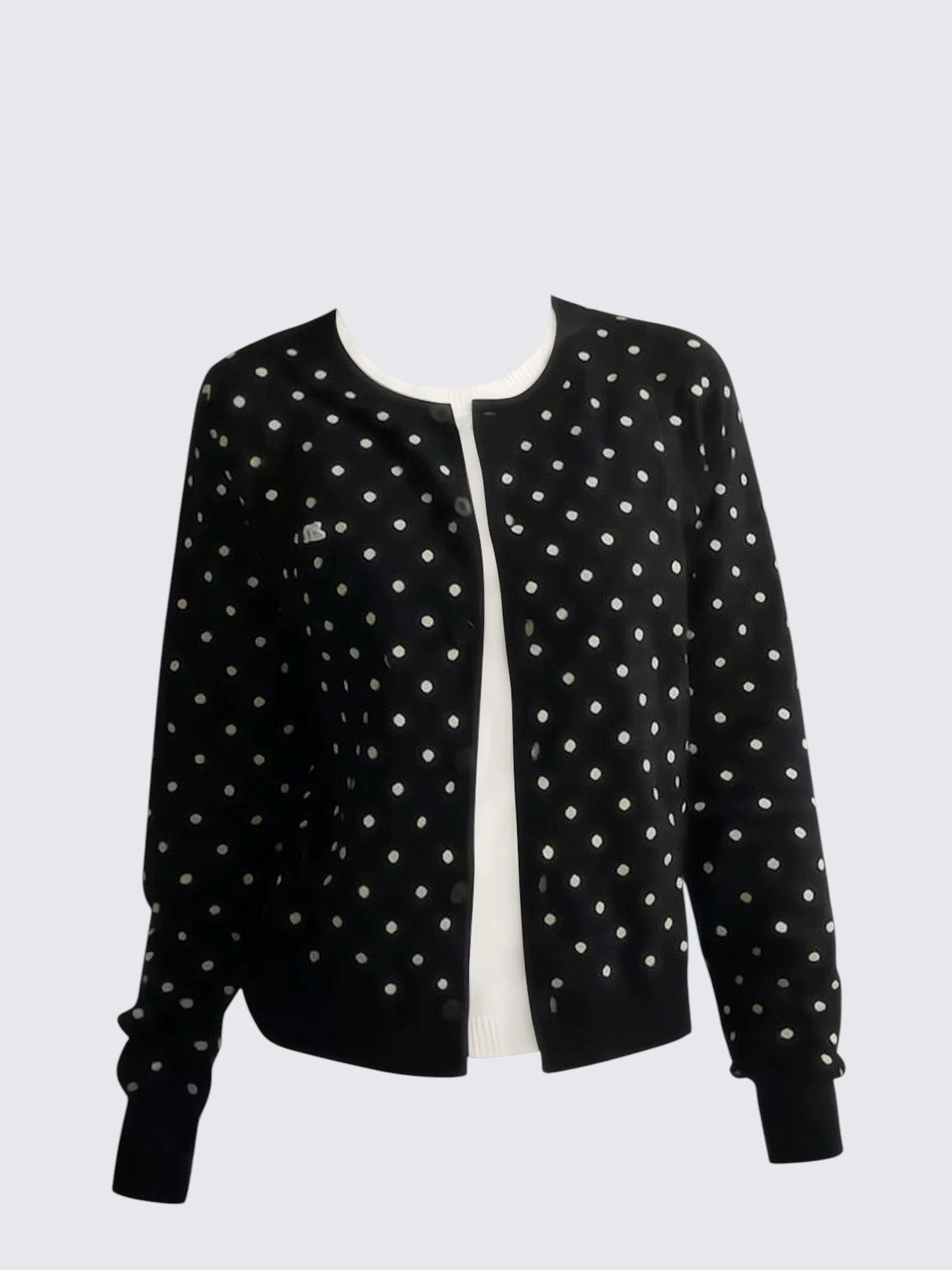 polkadot layered knit top