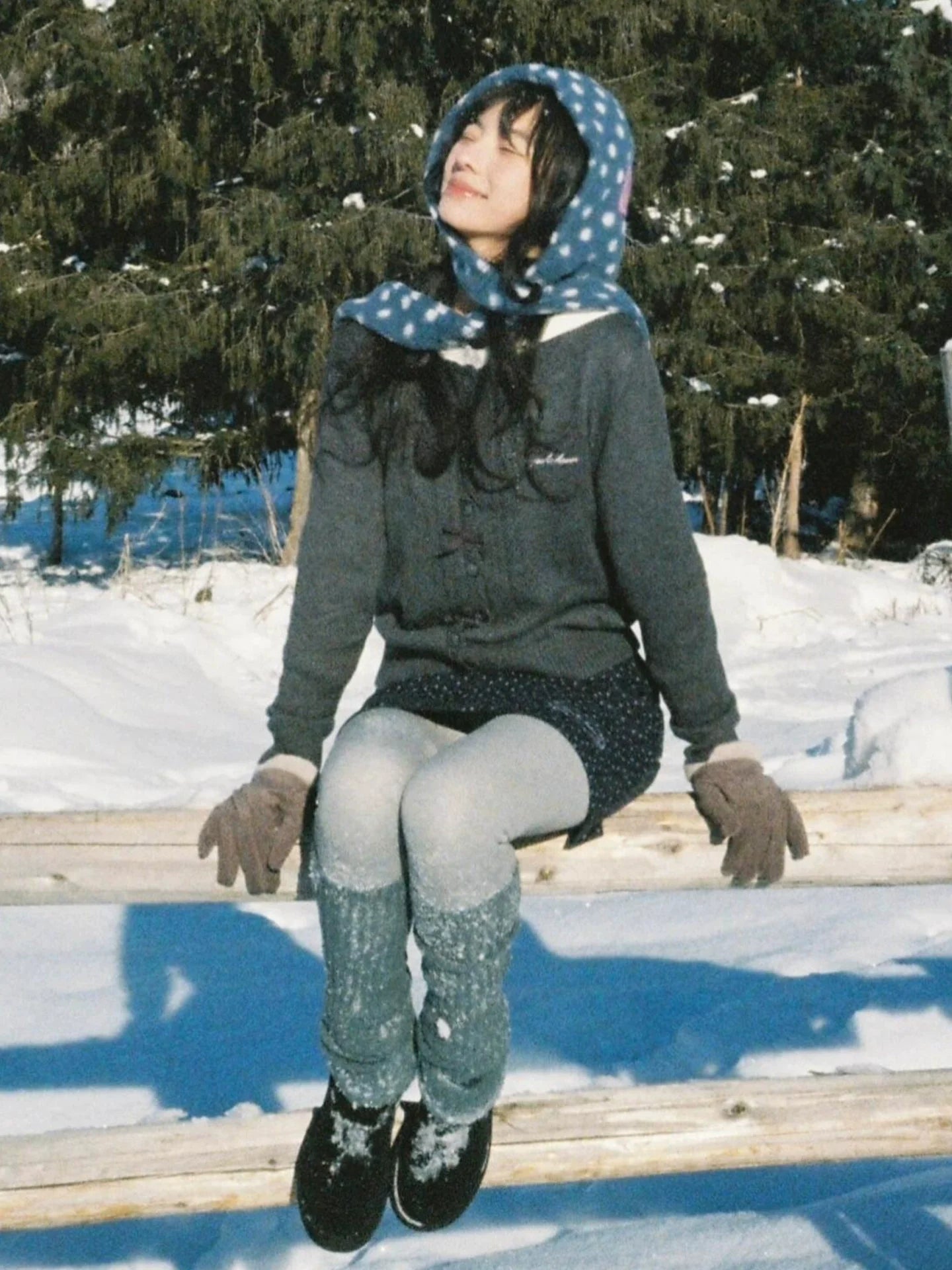 Korean Lazy Gray Knit Cardigan Autumn-Winter Vintage Open Front Sweater with Bow Detail