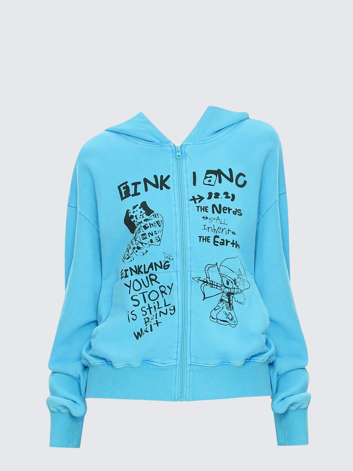 Handdrawn Print Hoodie