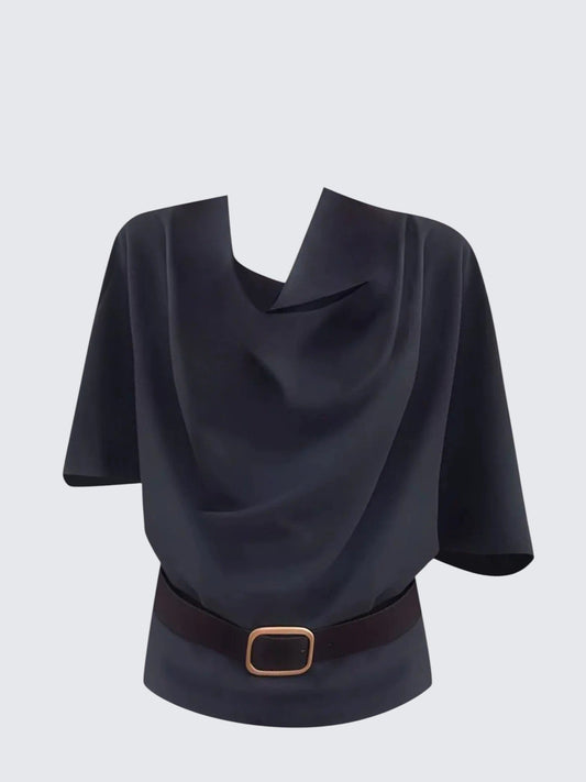 Korean Stacked Collar Knitted Top