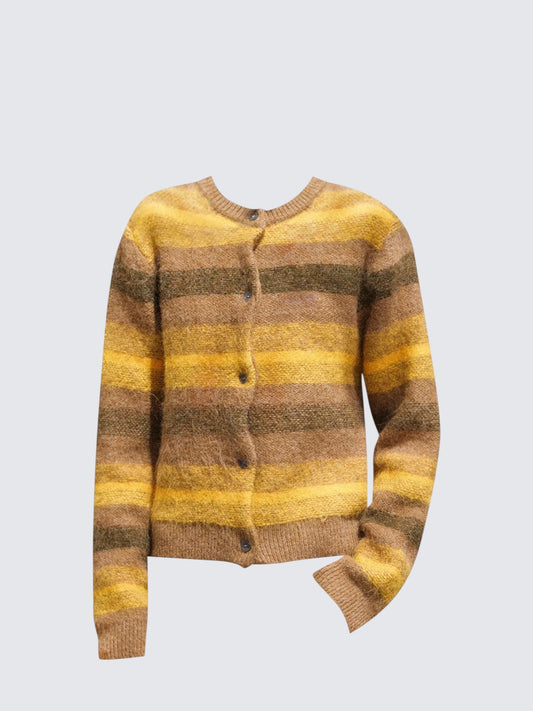Gradient Stripe Cardigan Women