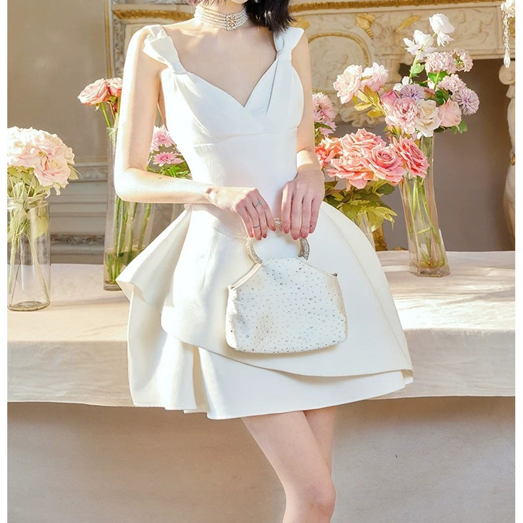 Irregular Spaghetti Strap Gown Prom Dress Slim Fit