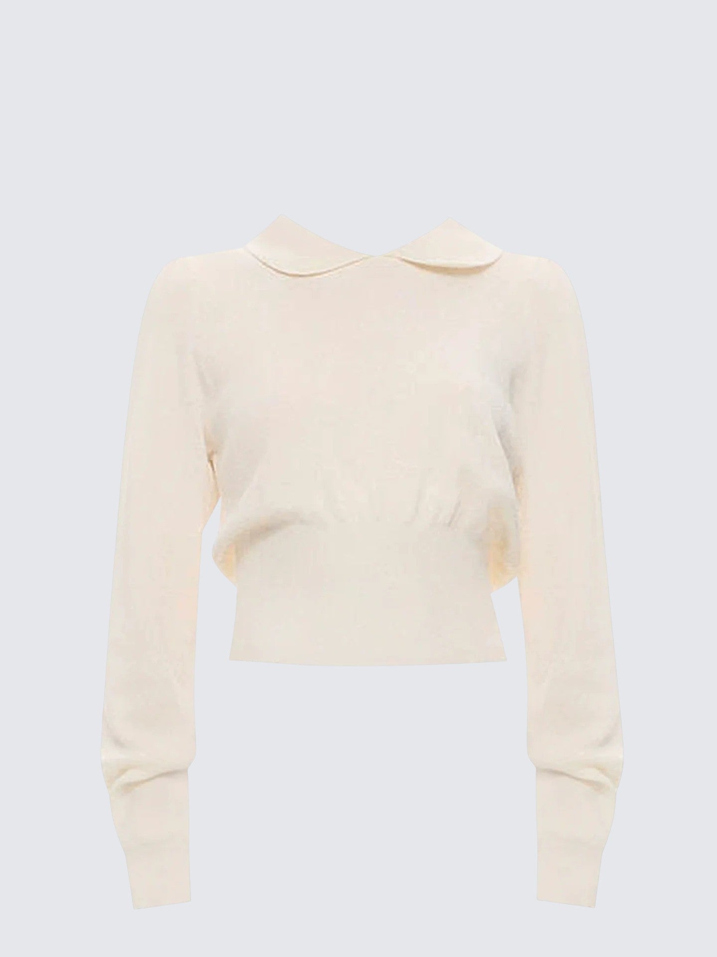 Beige Doll Collar Knit Women