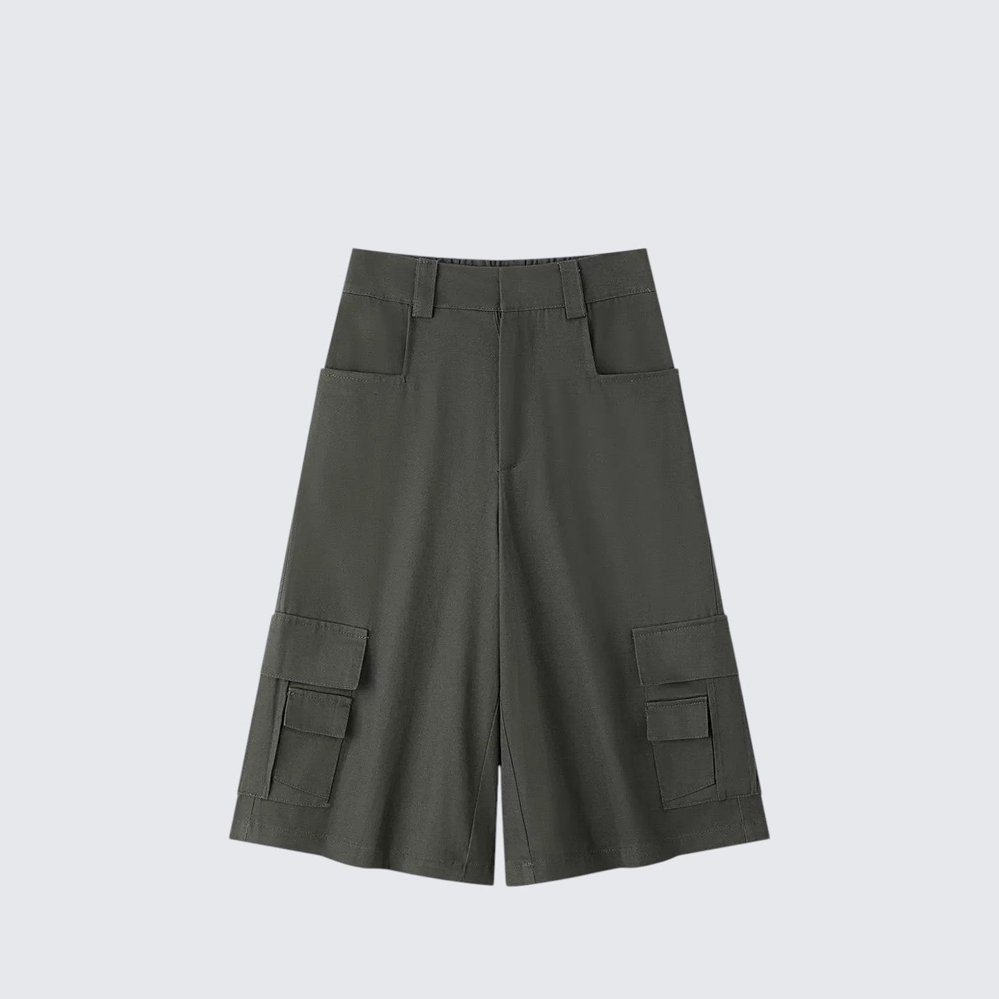 High Waist Crop Wide Leg Pants