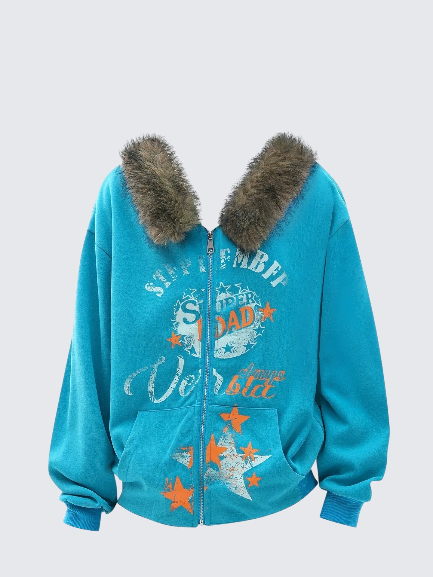 Vintage Fur Collar Hoodie