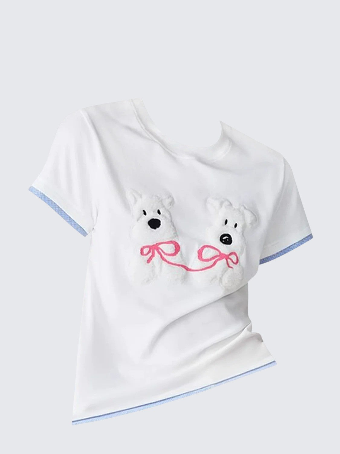 American Vintage Dog Applique T-Shirt