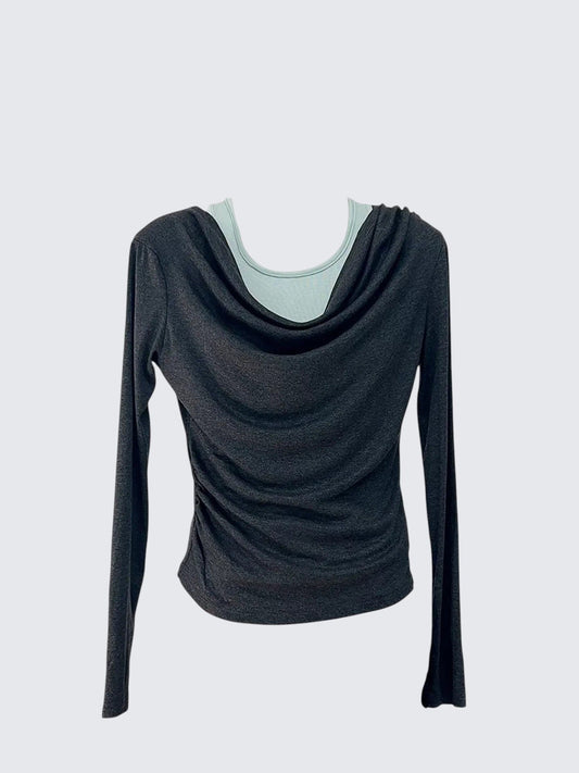 American Vintage Fake Two-Piece Long Sleeve Tee