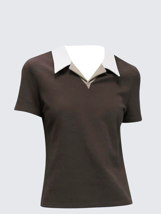 Vintage Colorblock Polo Tee