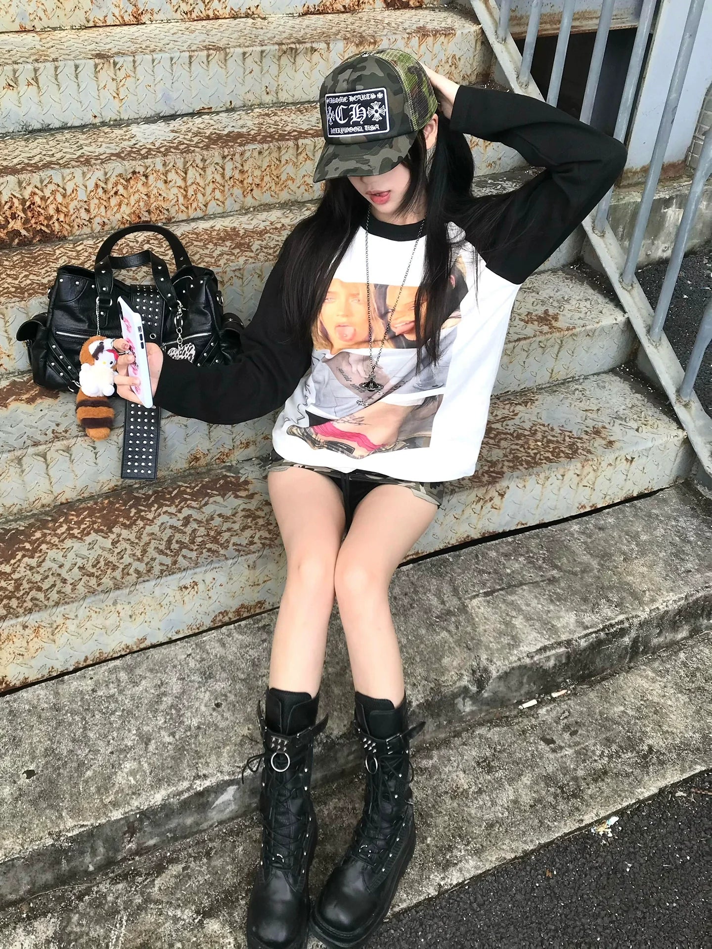 Street Bad Girl Graphic Long Sleeve Tee