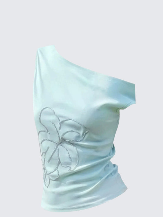 American Glitter Shoulder Tee