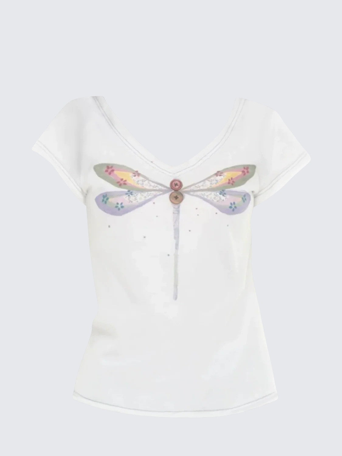 V-Neck Dragonfly Tee