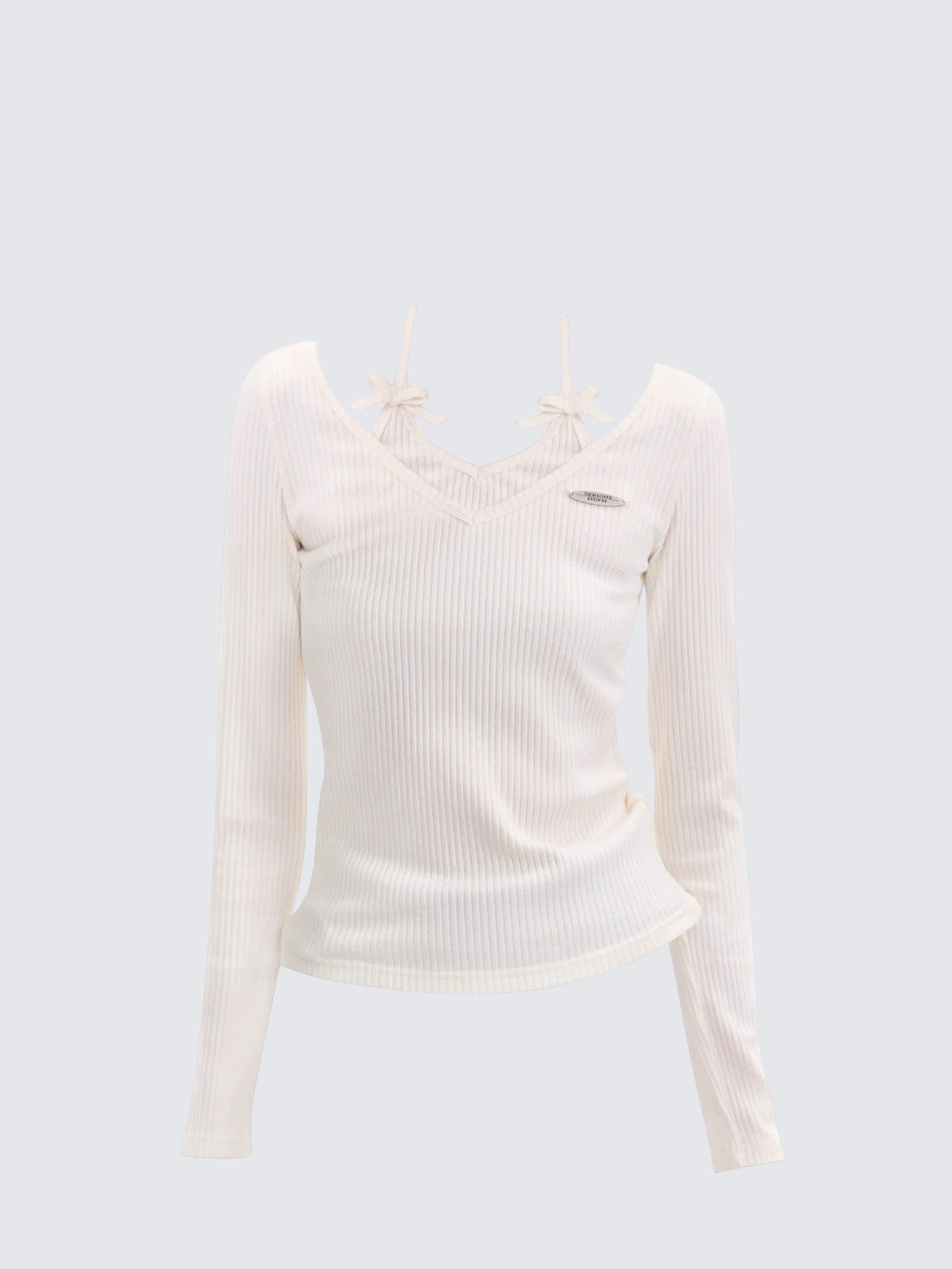 Bow Halter Layered Tee Women