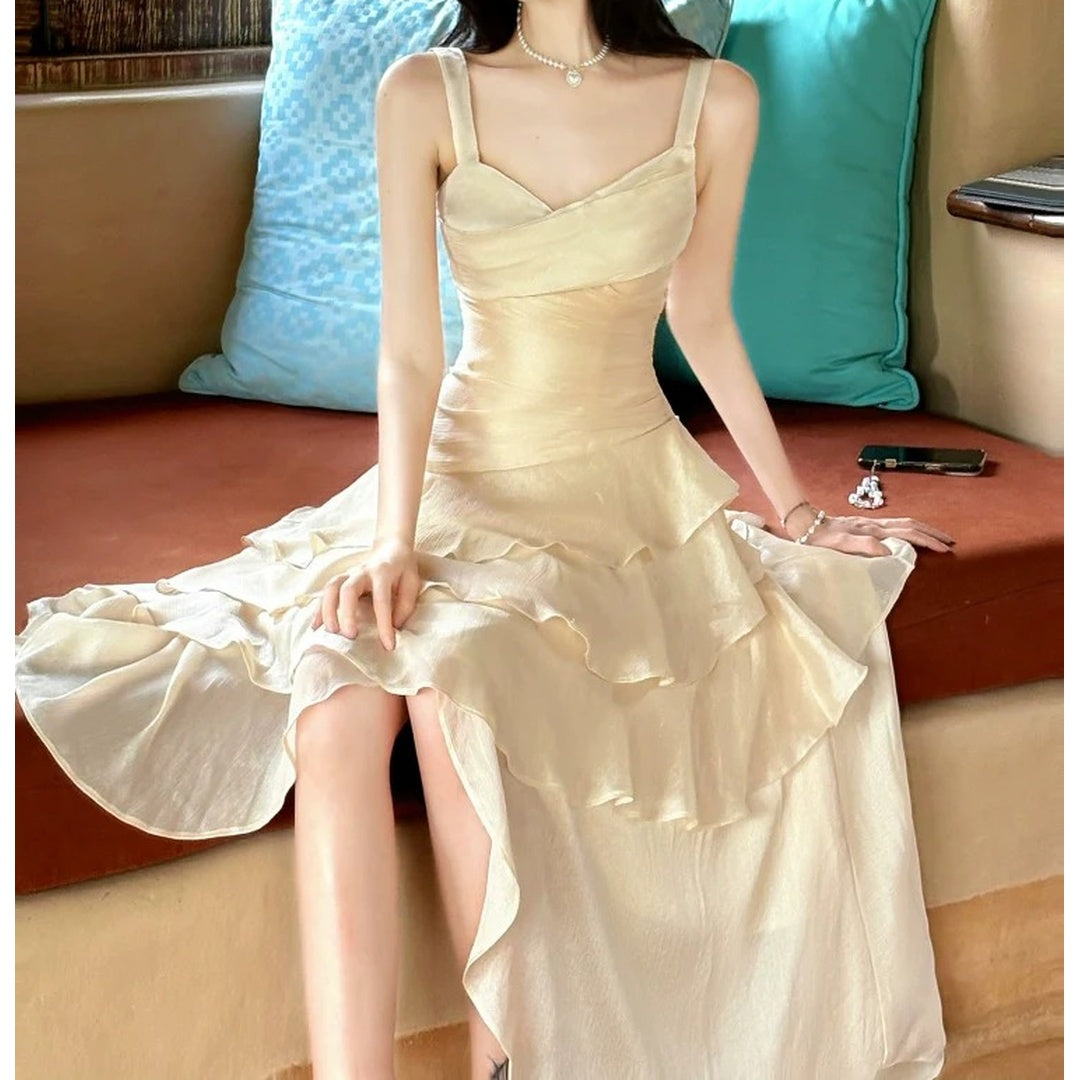 French Luxury Asymmetrical Mermaid Gown Dress – Adult Birthday Party Dress