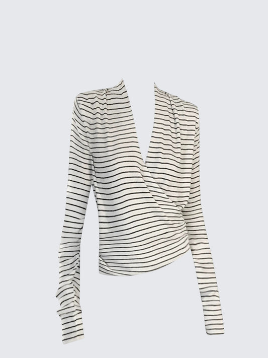 Korean Vintage Cross Collar Knit