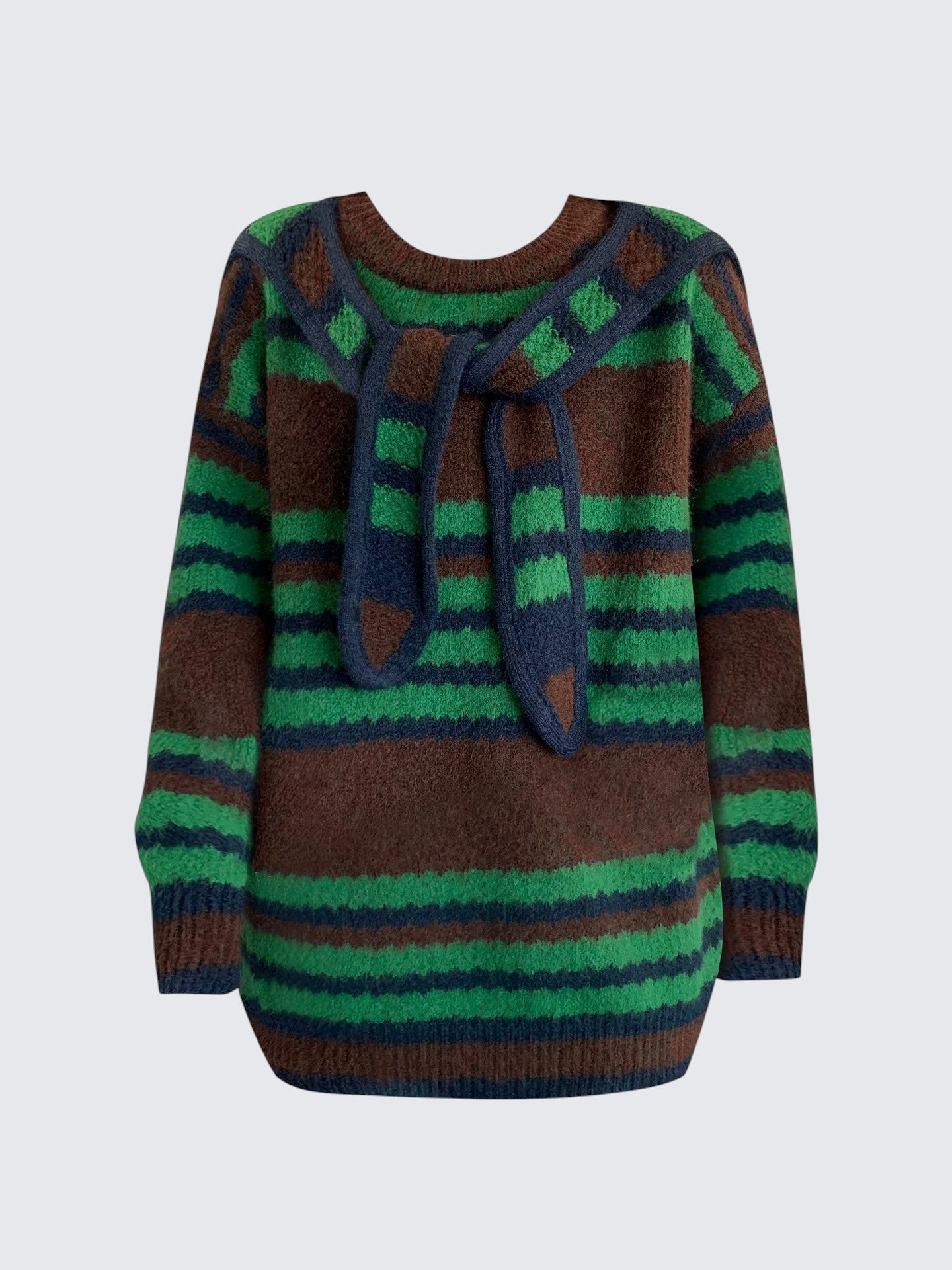 Colorblock Hooded Knit Set