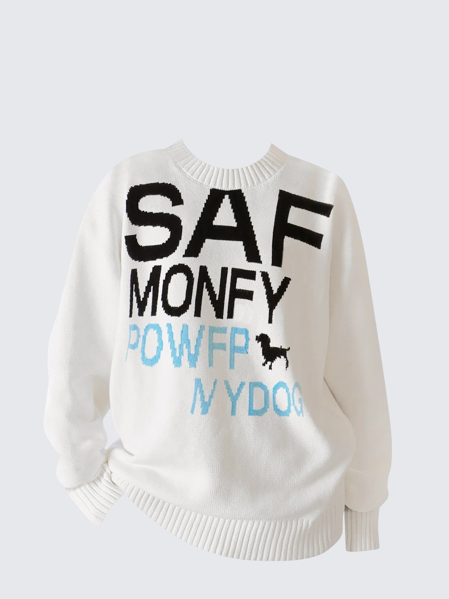 Jacquard Letter Knit Women