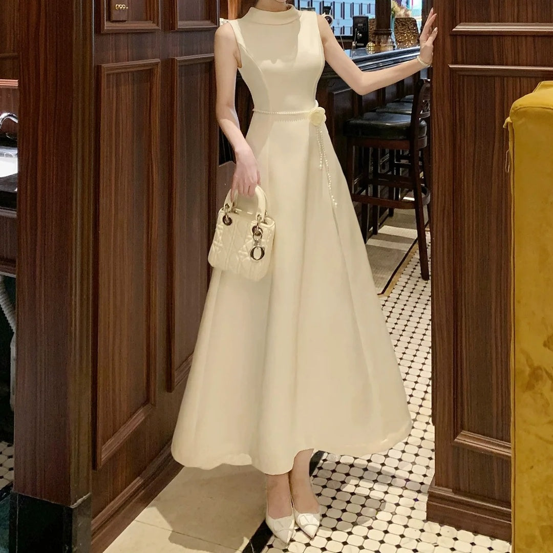 French Hepburn White Gown Dress – Luxury Evening Dress