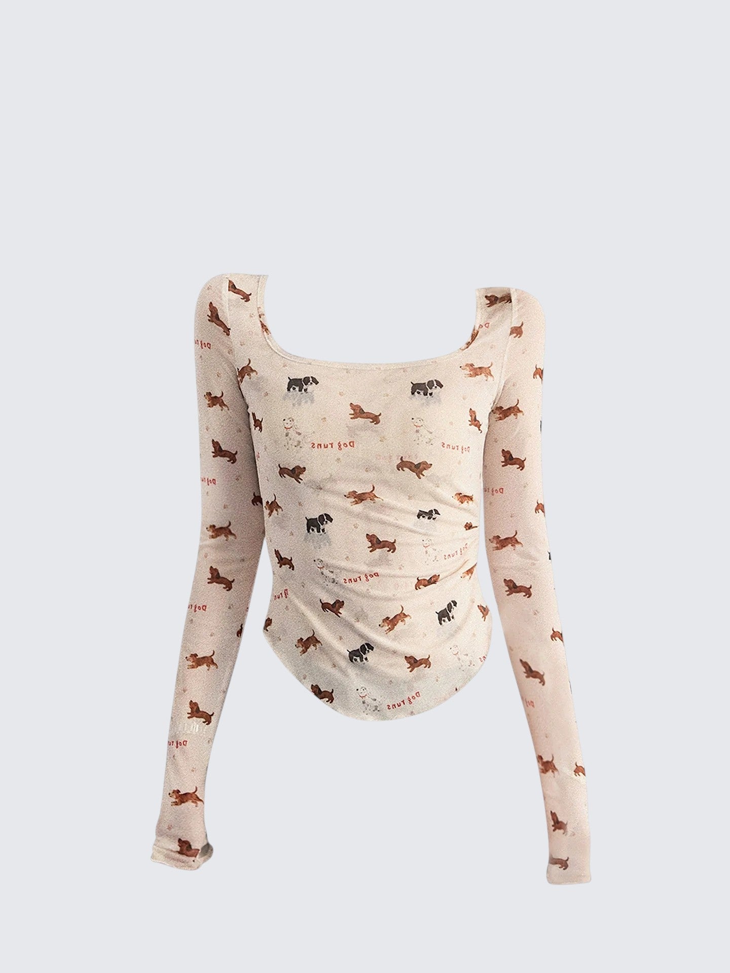 American Edgy U-Neck Long Sleeve T-Shirt