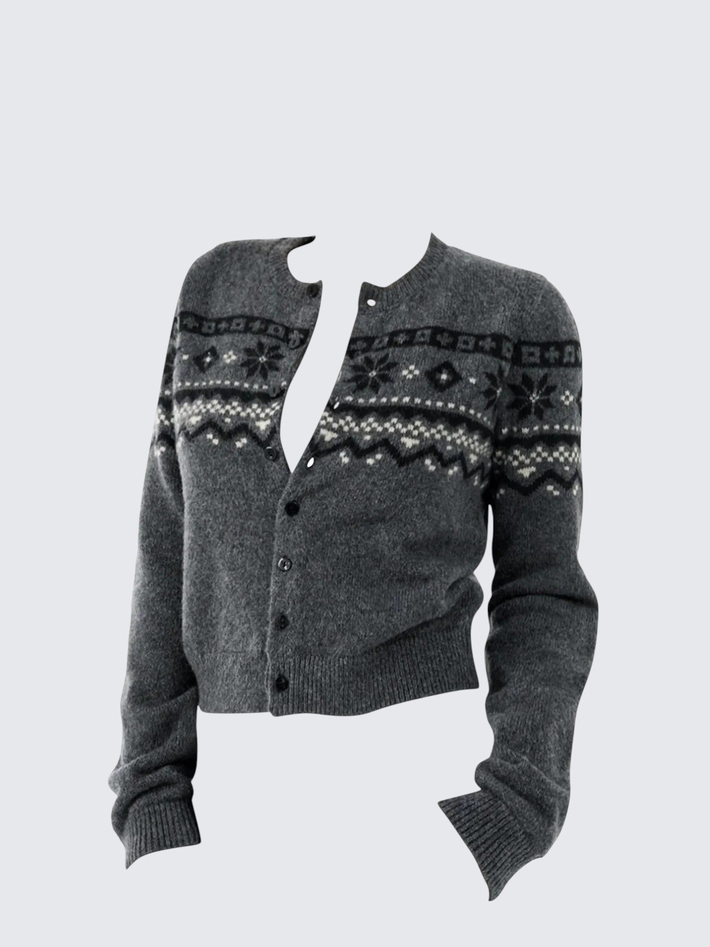 American Fair Isle Knit Cardigan