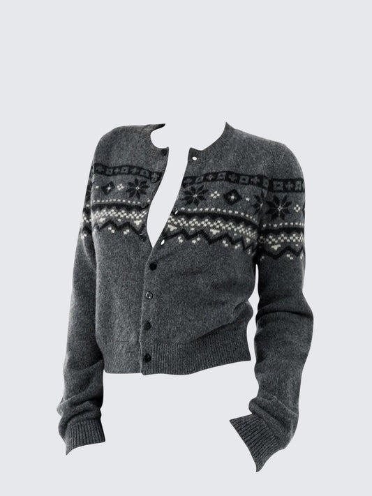 American Fair Isle Knit Cardigan
