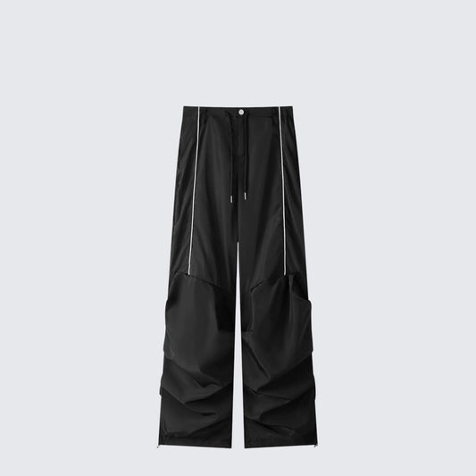 American Vintage Wide-Leg Reflective Pants