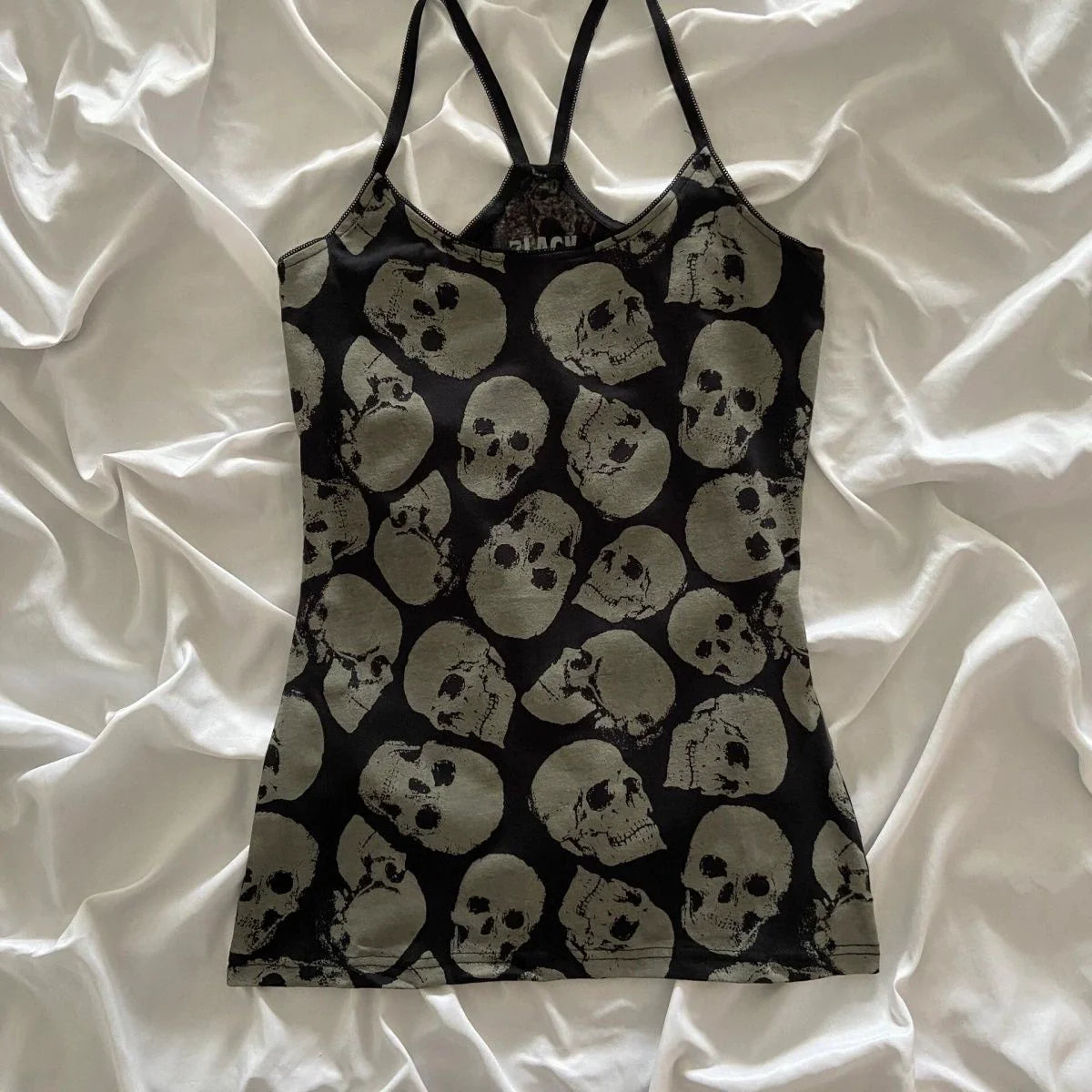 Skull Print Punk Retro Y2K Tank Top