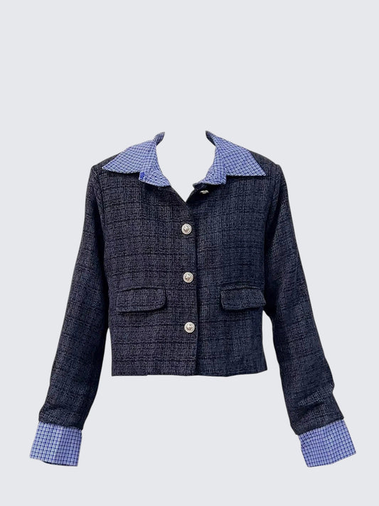 Tweed Layered Short Cardigan Women