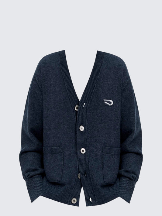 V Neck Cardigan College Style Women