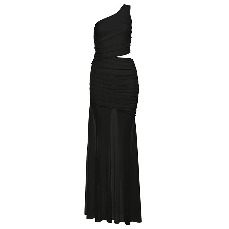 Ethereal Fairy-Like Off-The-Shoulder Cutout Waist Slimming Maxi Dress