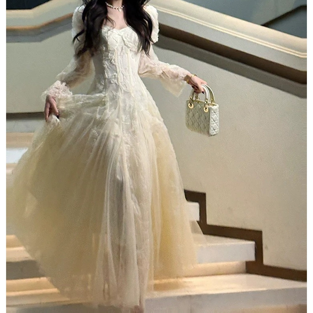 Tulle Lace Butterfly Gown Dress