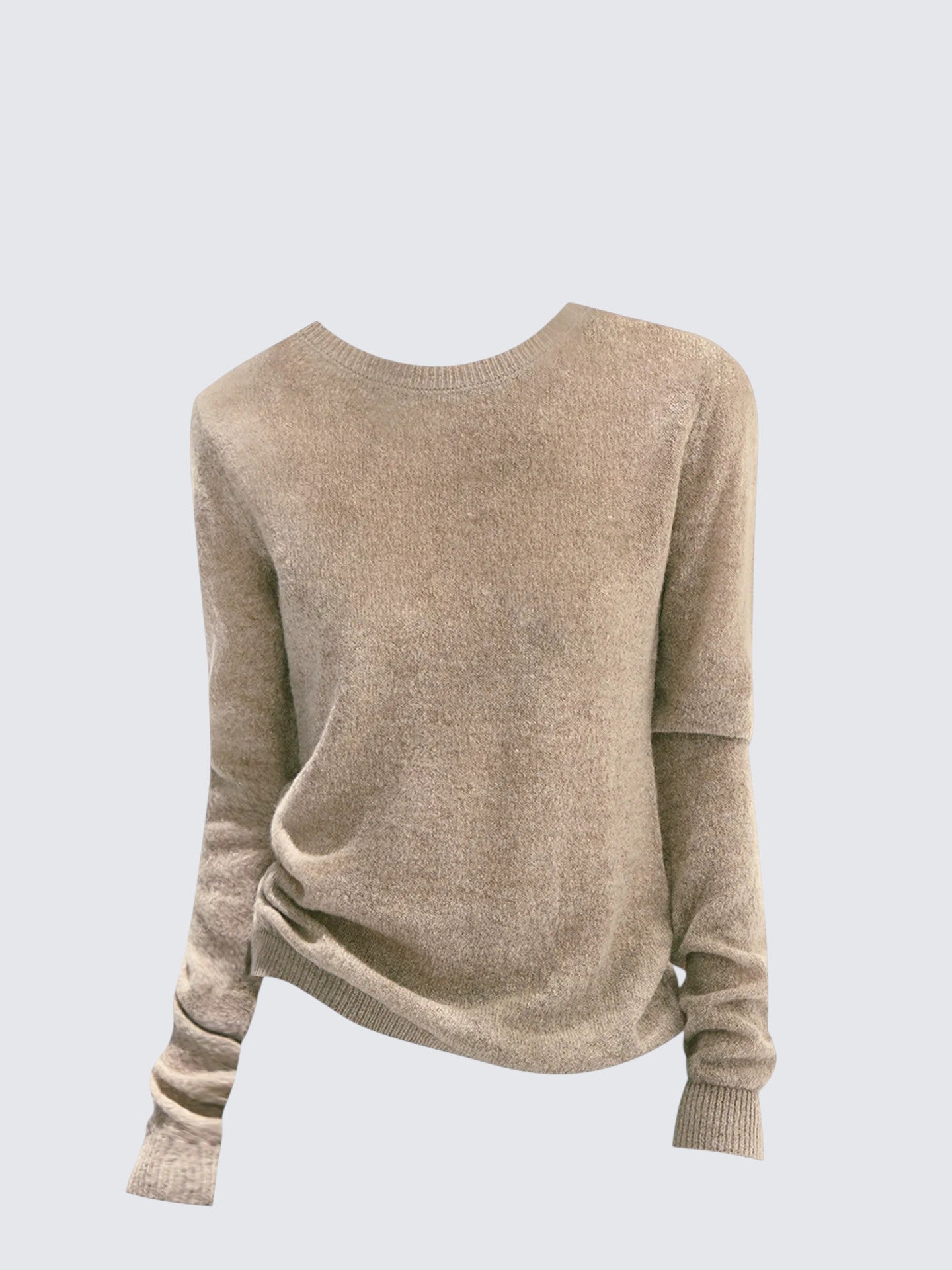 Retro Round Neck Sweater Women