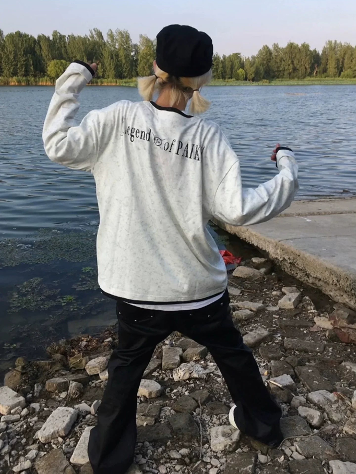 Y2K Knight Castle Fake Two Piece Hoodie