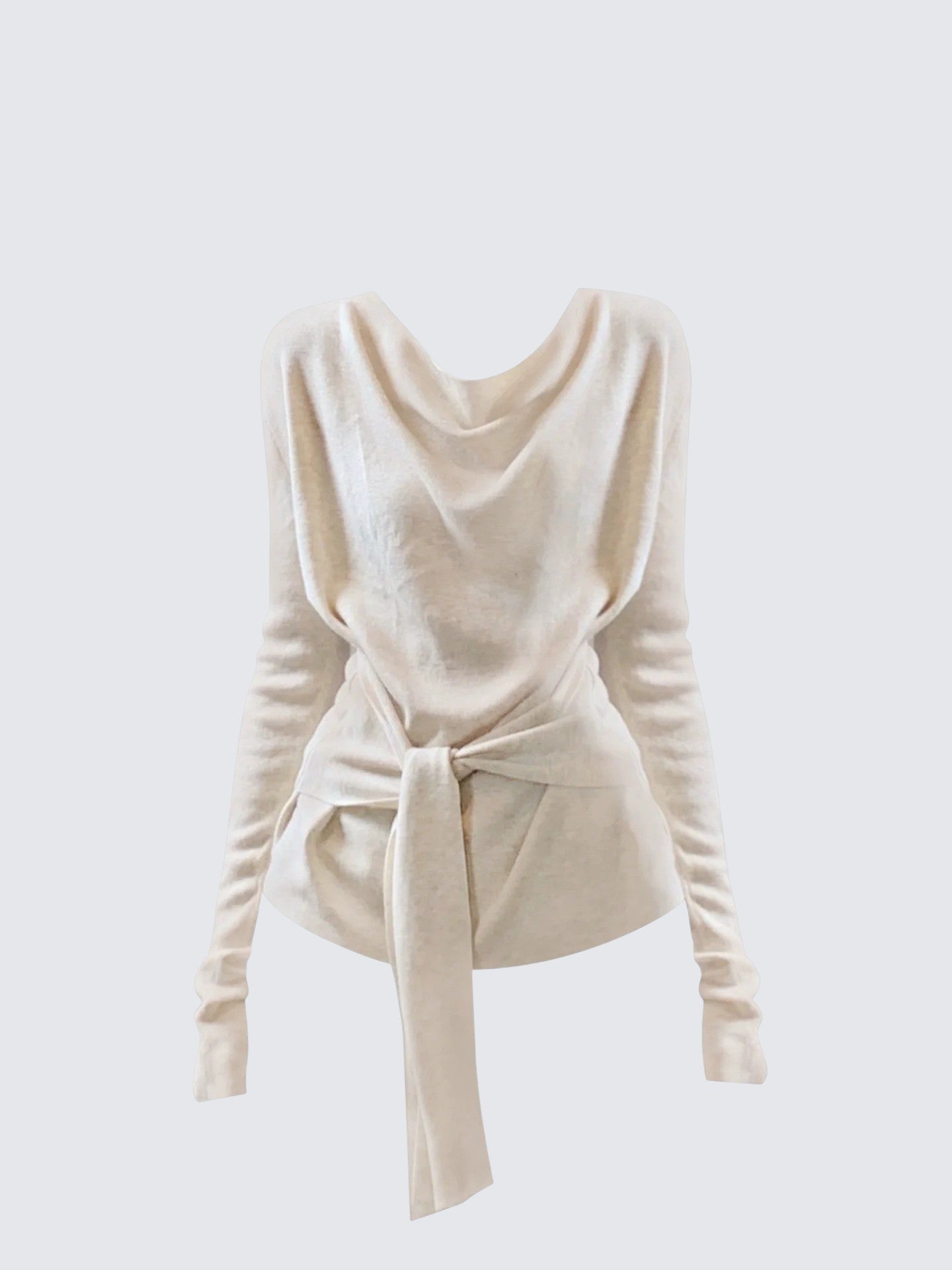 Draped Tie Waist Knit Women