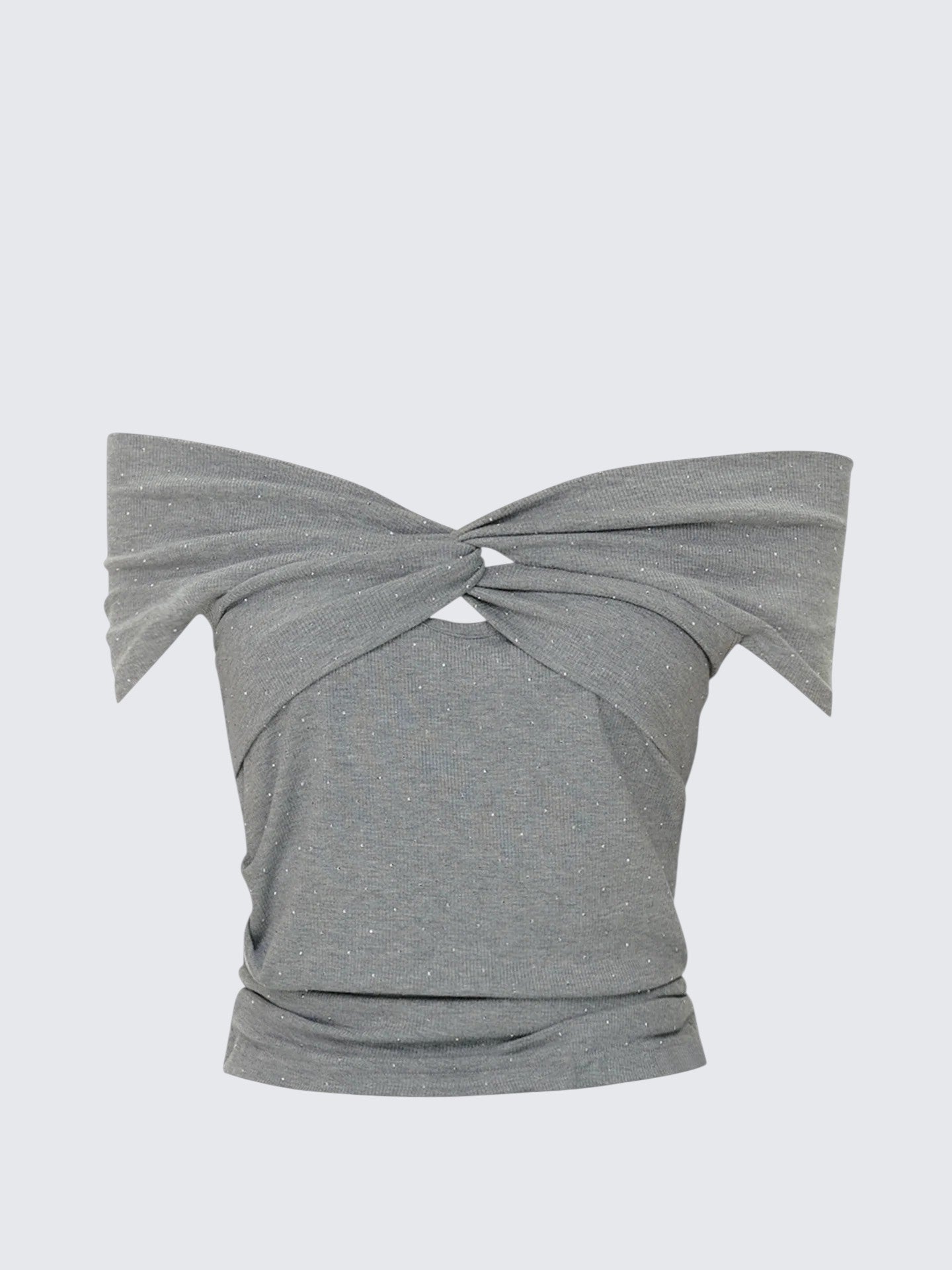 Rhinestone One Shoulder Top