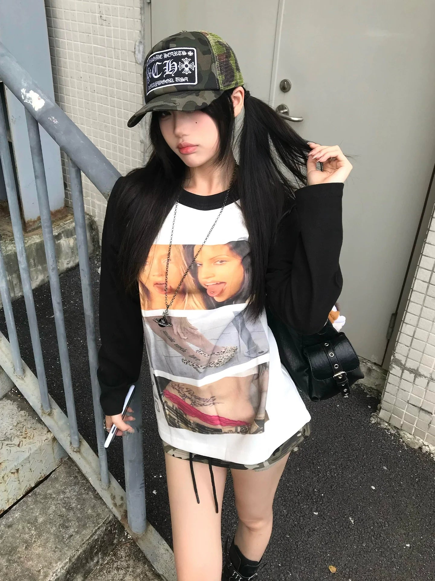 Street Bad Girl Graphic Long Sleeve Tee