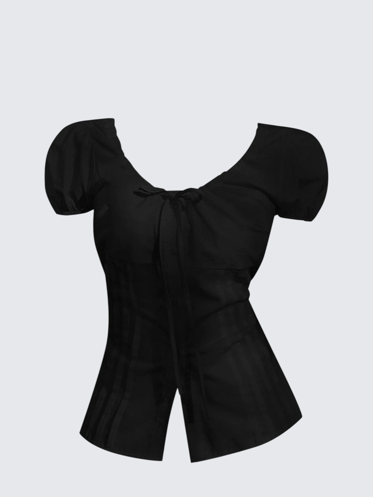 Black Tie Short Sleeve Shirt