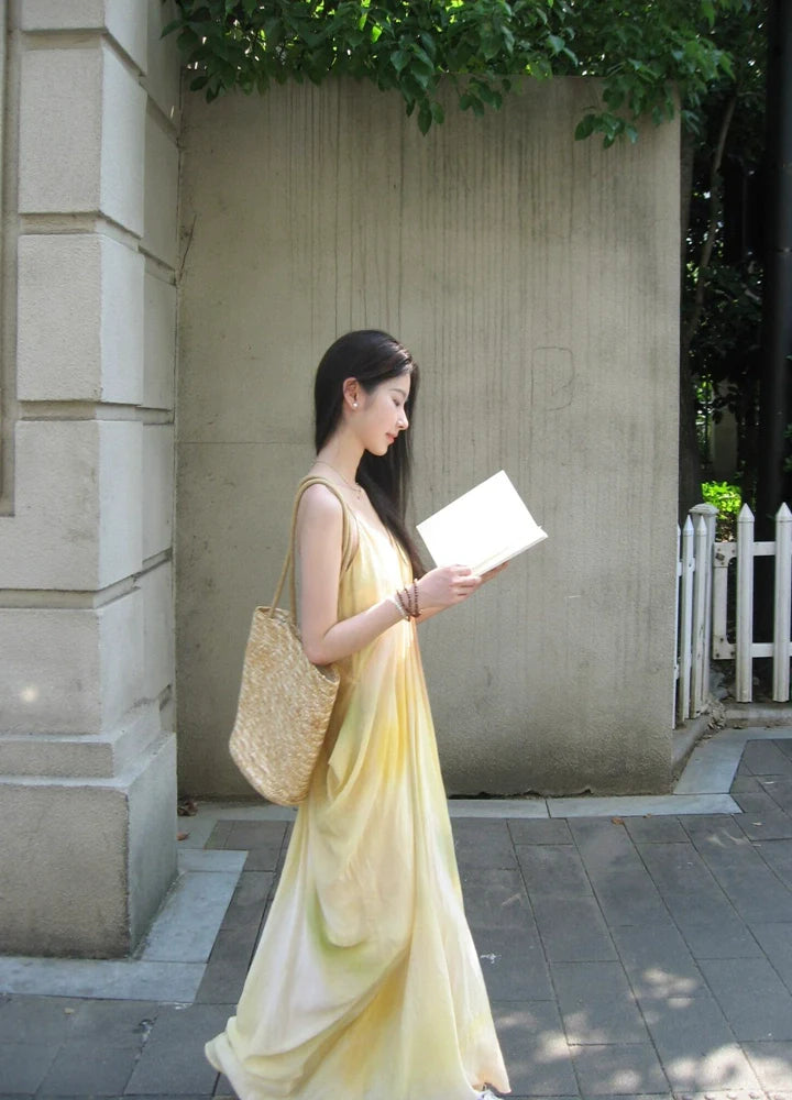 Capsule Collection Drapey Ombre-Print Camisole Maxi Dress