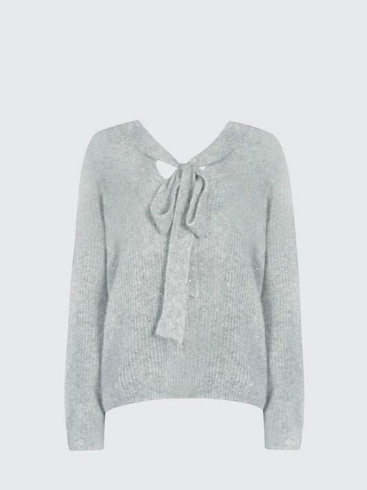Mohair Silver Star Knit Top