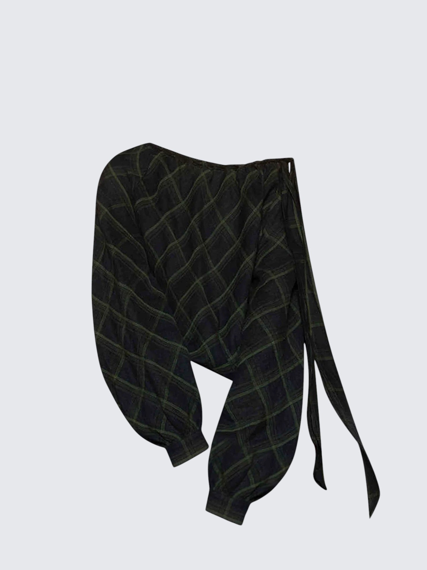 Vintage Ribbon Linen Check Shirt