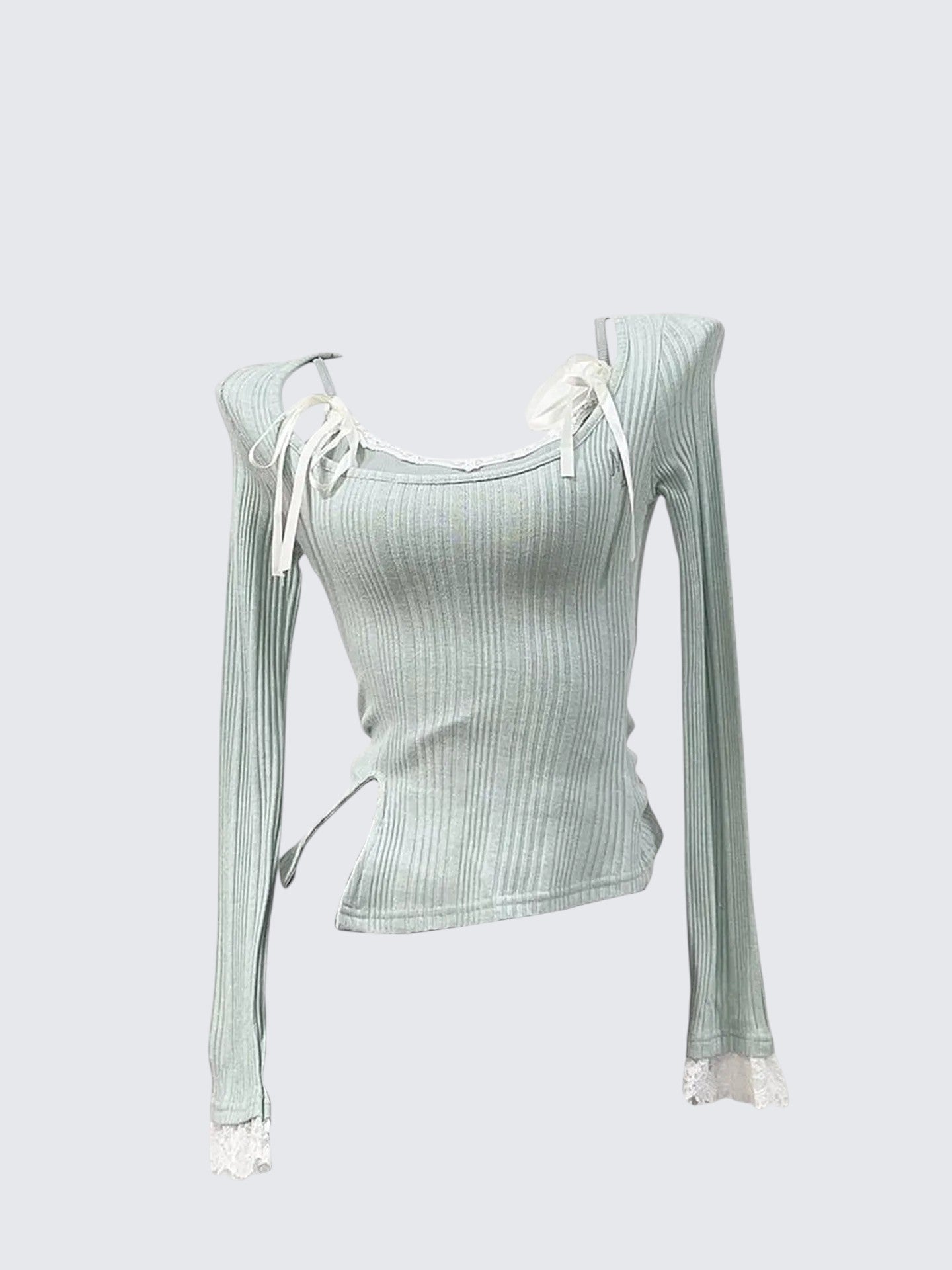 Pure Aesthetic Bow Knit Top