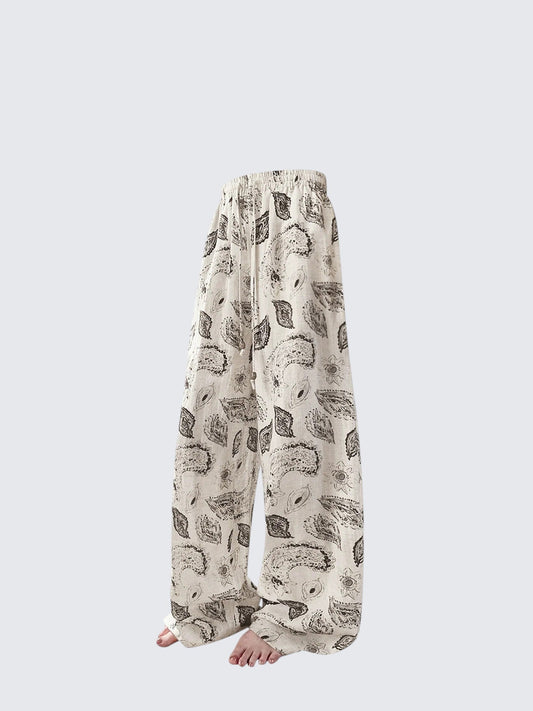 Bohemian Linen Relaxed Trousers