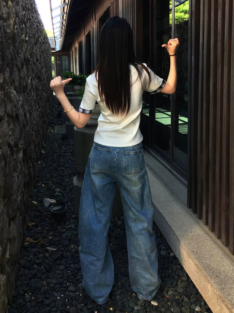 Half Zip White Polo Tee