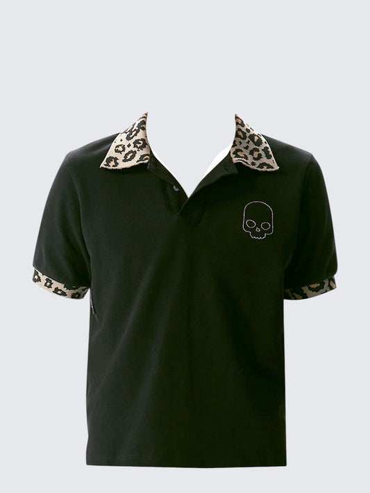 American Leopard Skull Polo