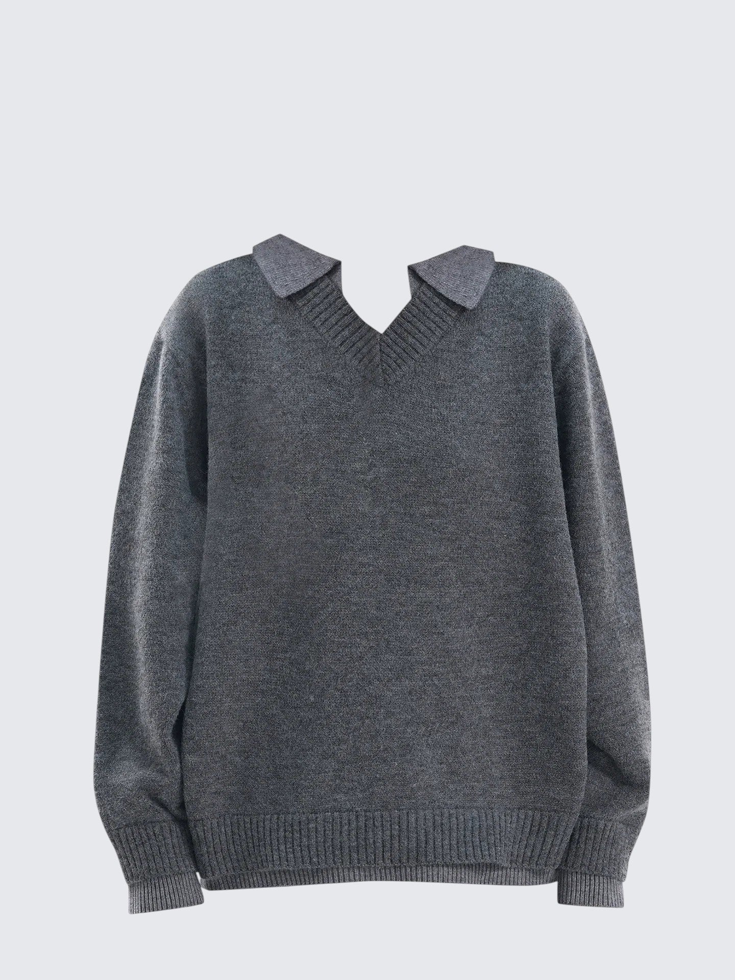 Layered V-Neck Knit Sweater Women