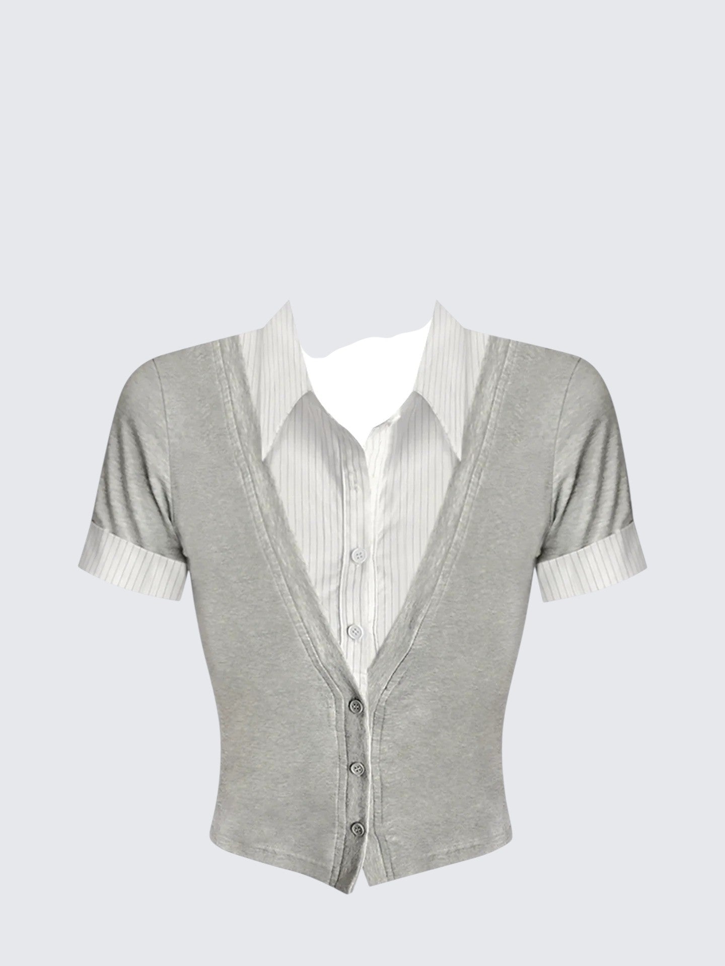 Vintage Layered Stripe Polo Tee